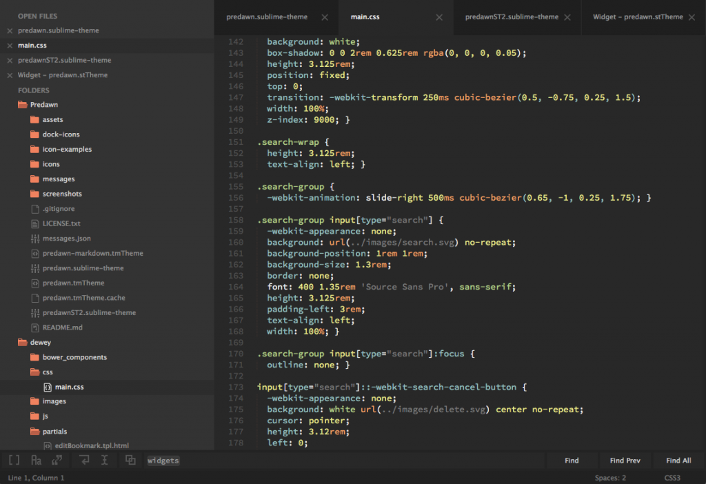 Predawn,Sublime Text 3 主题