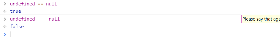 JavaScript 错误 - null == undefined 和 null === undefined