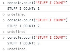 console.count()