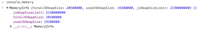 console.memory