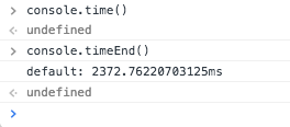 console.time() 和 console.timeEnd()