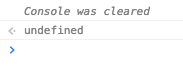 console.clear()