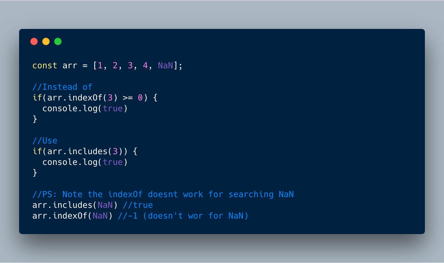 ECMAScript 2016 或者 ES7?—?Array.prototype.includes()