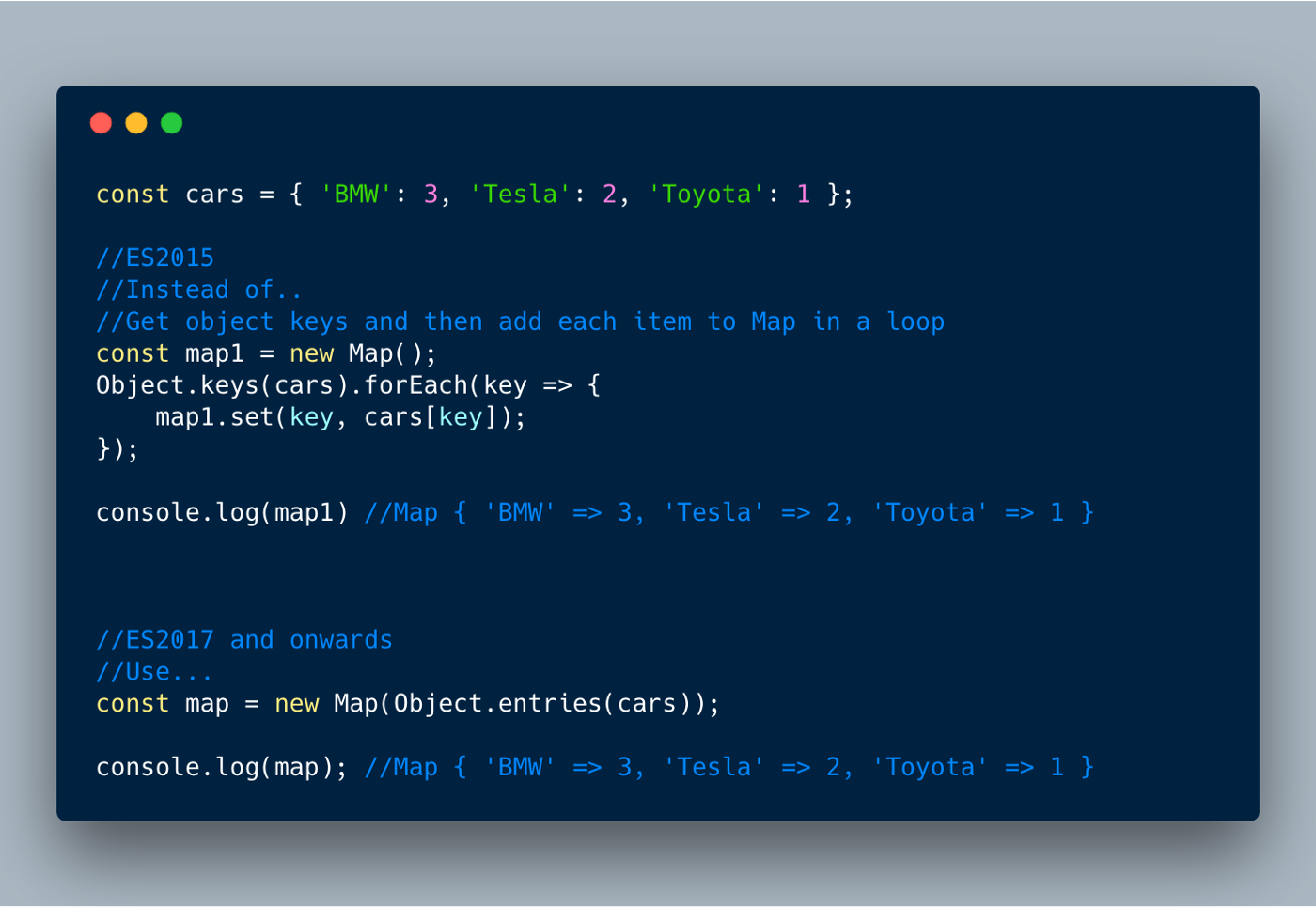 ECMAScript 2017 (ES8)?—?使用 Object.entries() 将 Object 转换为 Map
