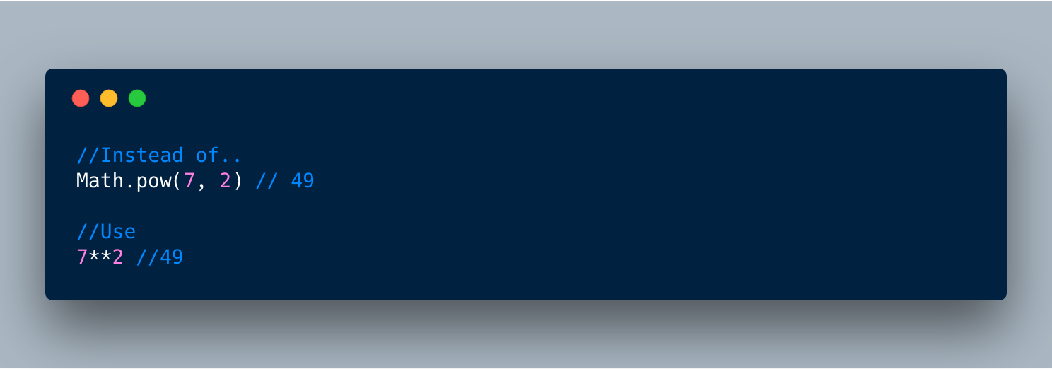 ECMAScript 2016 or ES7?—?** 中缀运算符