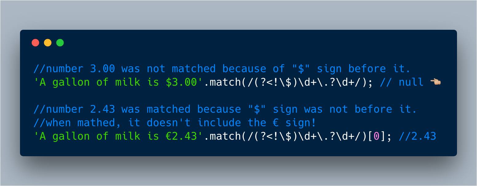 ECMAScript 2018?—?(?<!…) for negative assertions