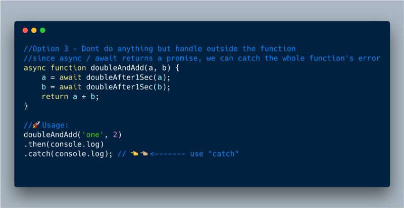 ECMAScript 2017?—?在结尾捕获(Catch) 整个async/await函数