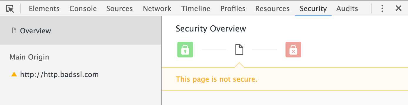 security overview, non-secure main origin