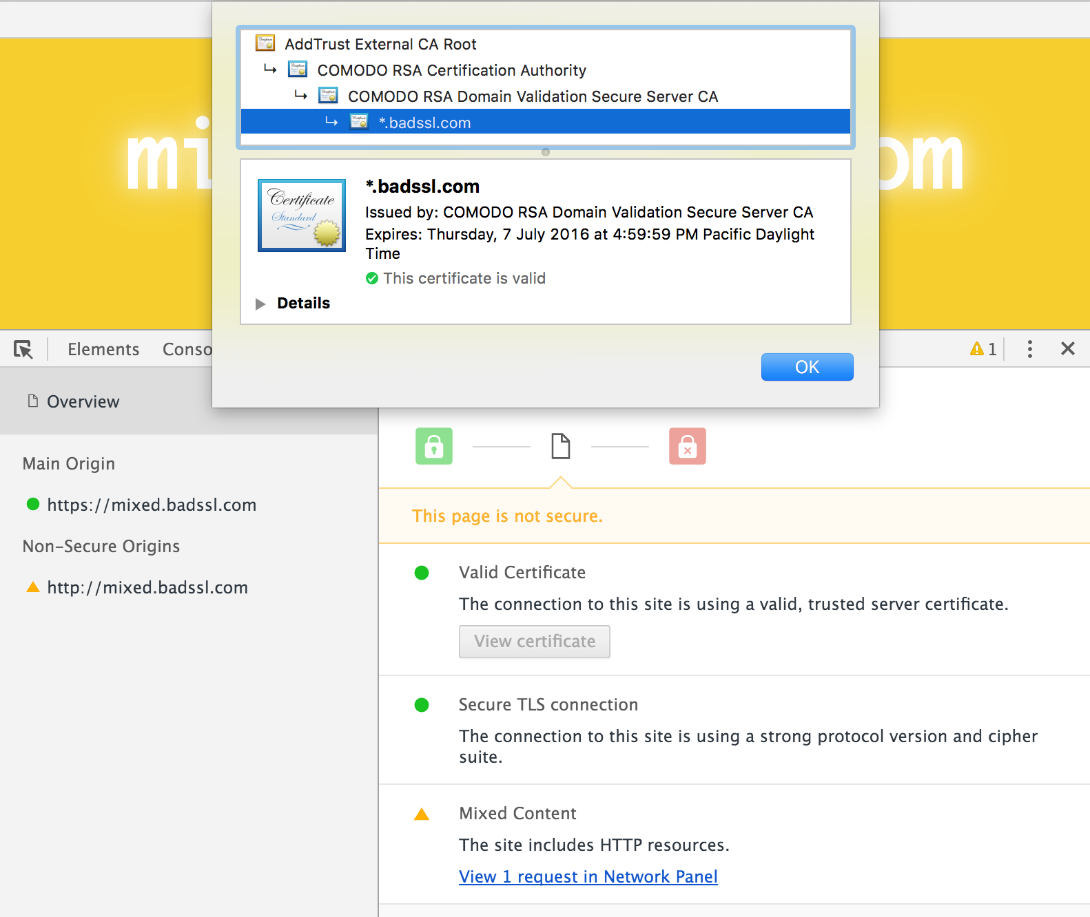 view certificate